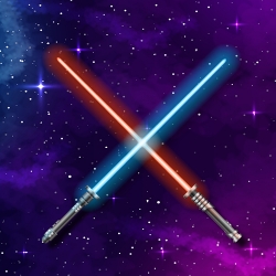 two light sabers crossed