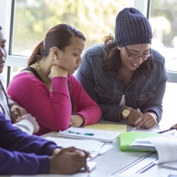 students studying